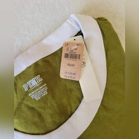 ✨️SOLD✨️PINK long sleeve campus ringer T-shirt - Picture 2 of 7